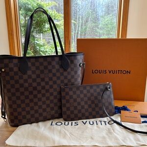 Louis Vuitton Neverfull MM Damier Ebene and Pochette